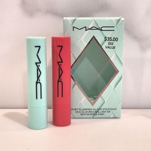 MAC Squirt Plumping Gloss Stick Duo In Mint To Be & Heat Sensor - NIB Retail $35